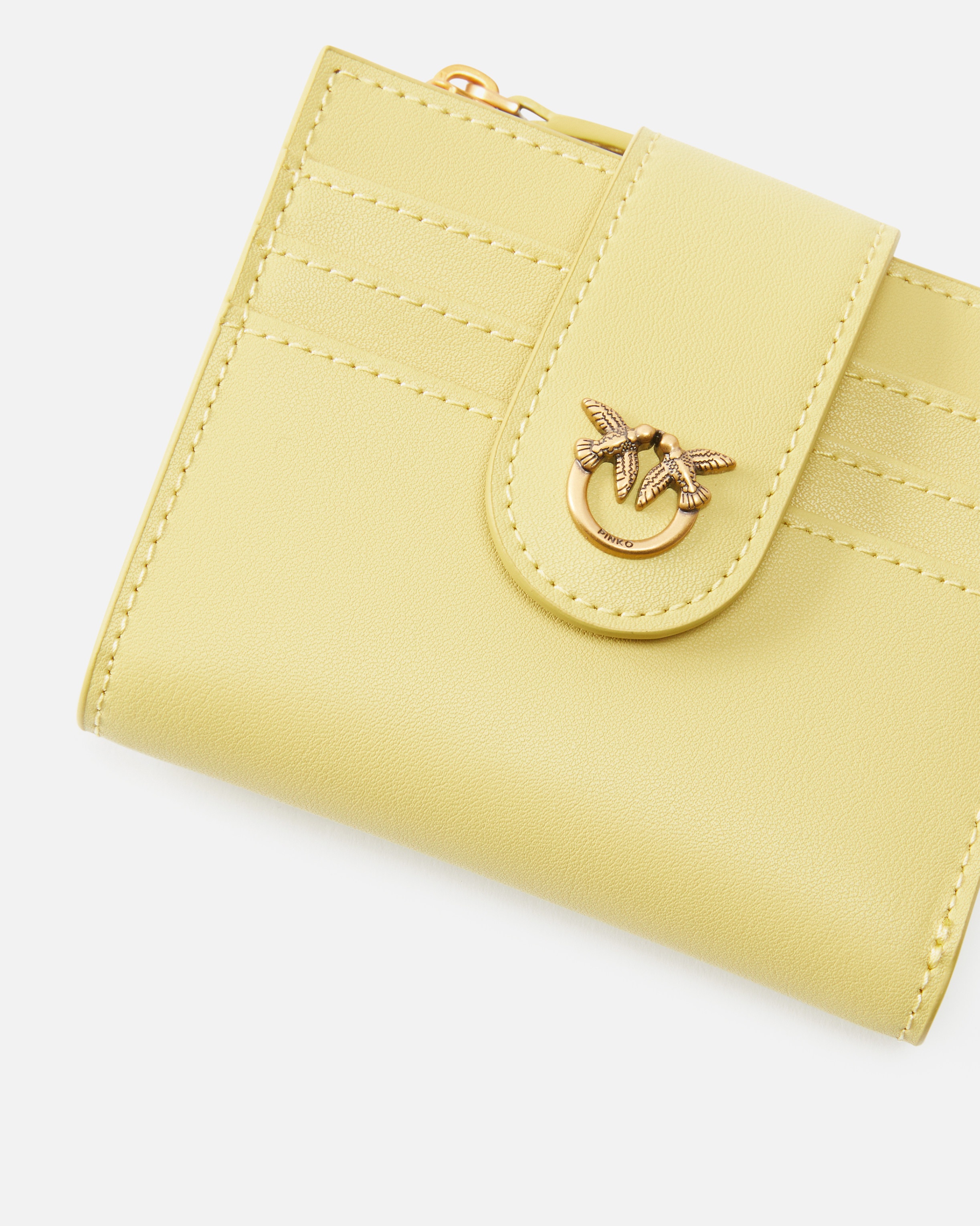 SMALL SMOOTH LEATHER WALLET WITH LOGO - 4