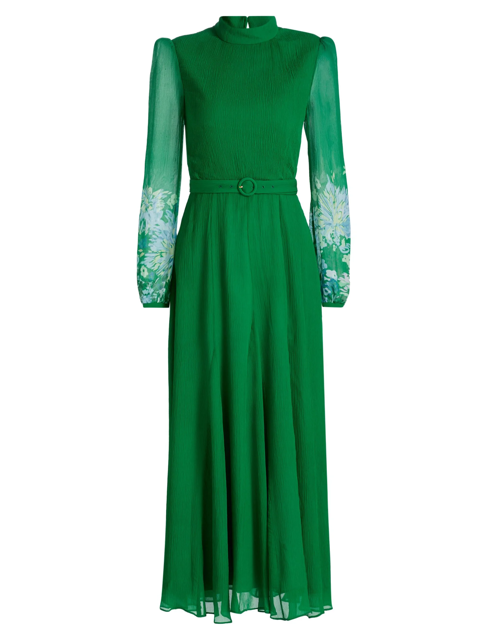 Women's Jacqui Belted Midi-Dress - Chrystanthemum Border - 1