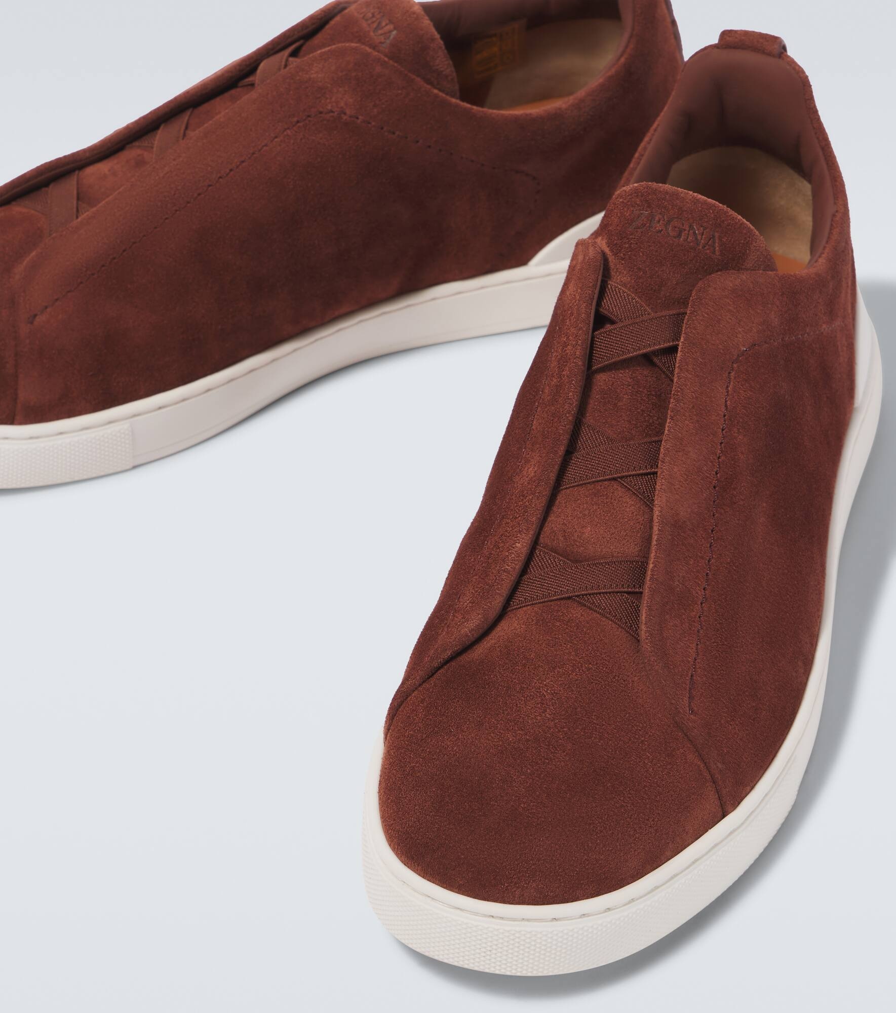 Triple Stitch Low suede sneakers - 3