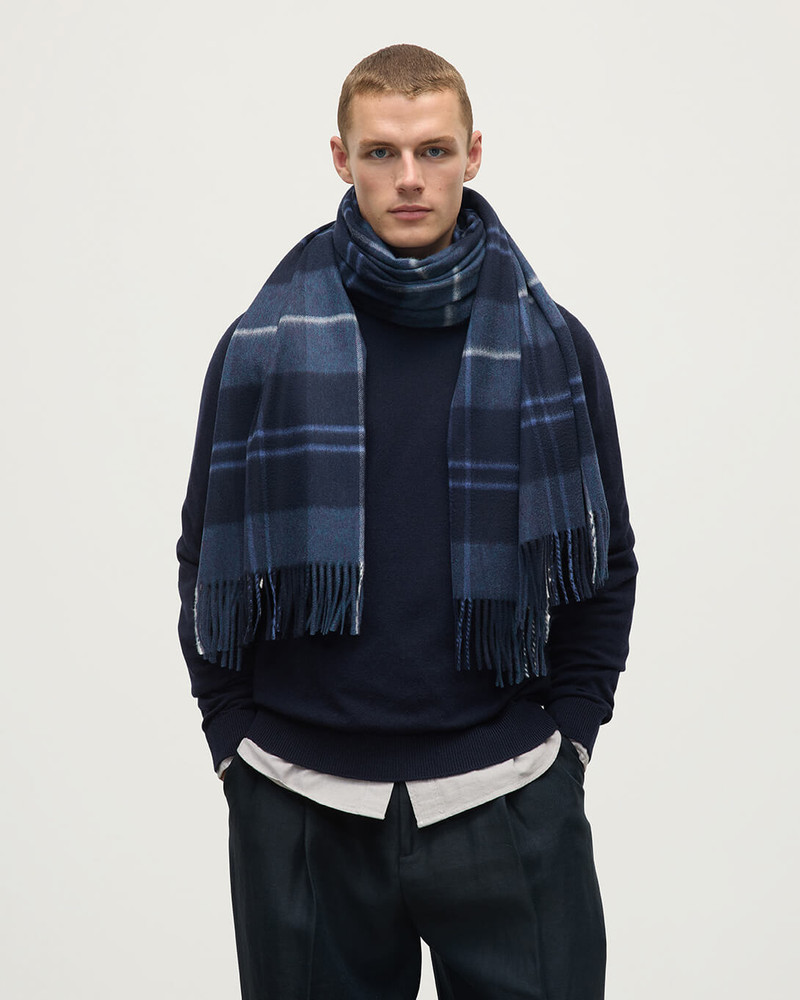 Johnstons of Elgin Fife Modern Tartan Cashmere Stole outlook