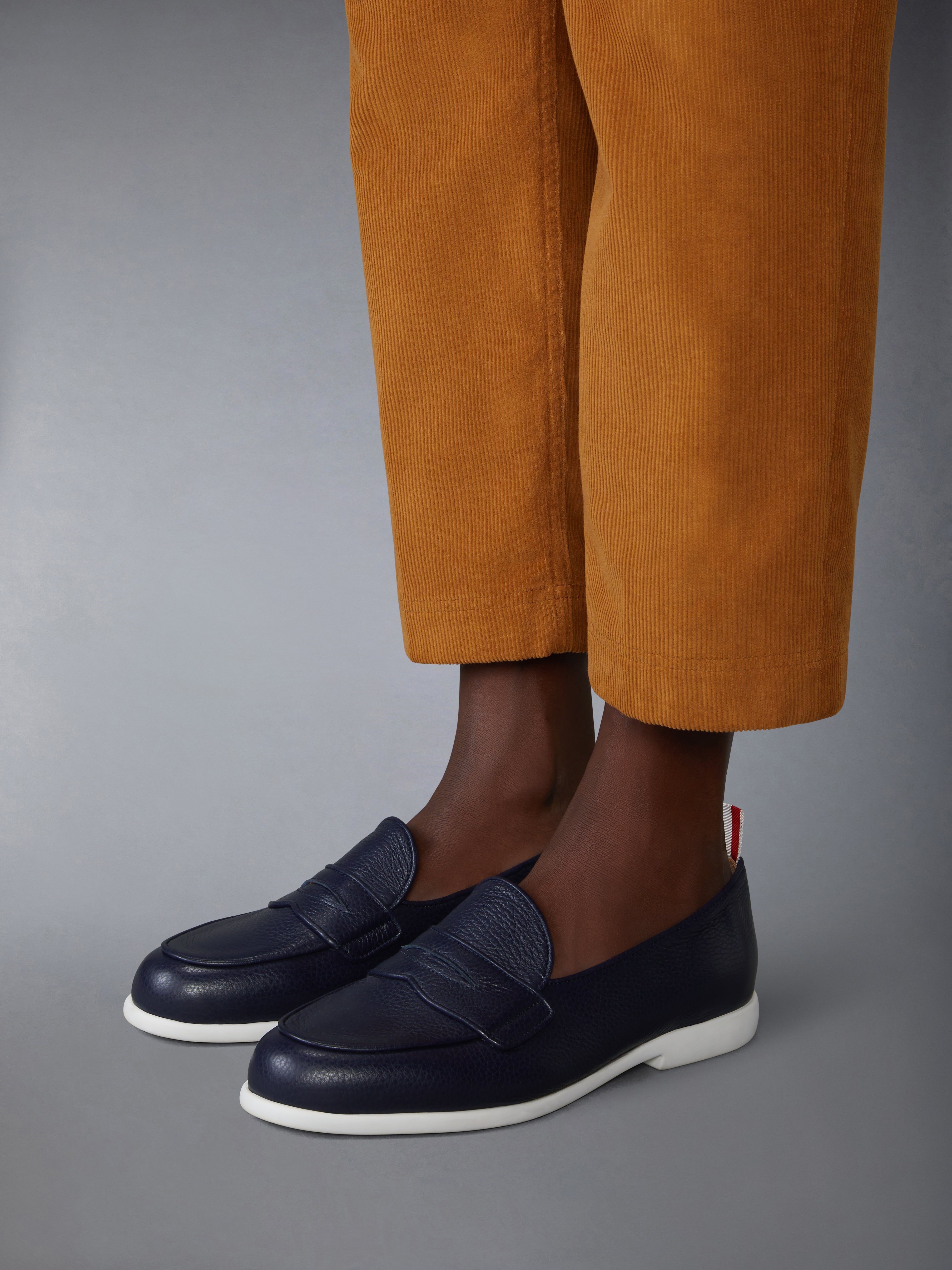 DEERSKIN LEATHER VARSITY PENNY LOAFER - 4