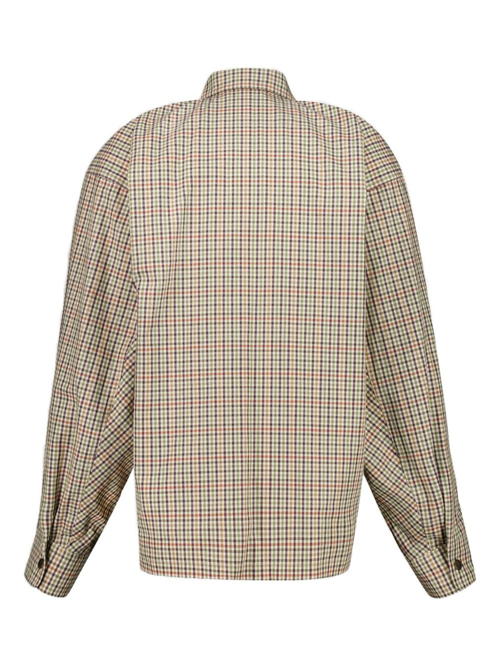 check zip-up shirt jacket - 2
