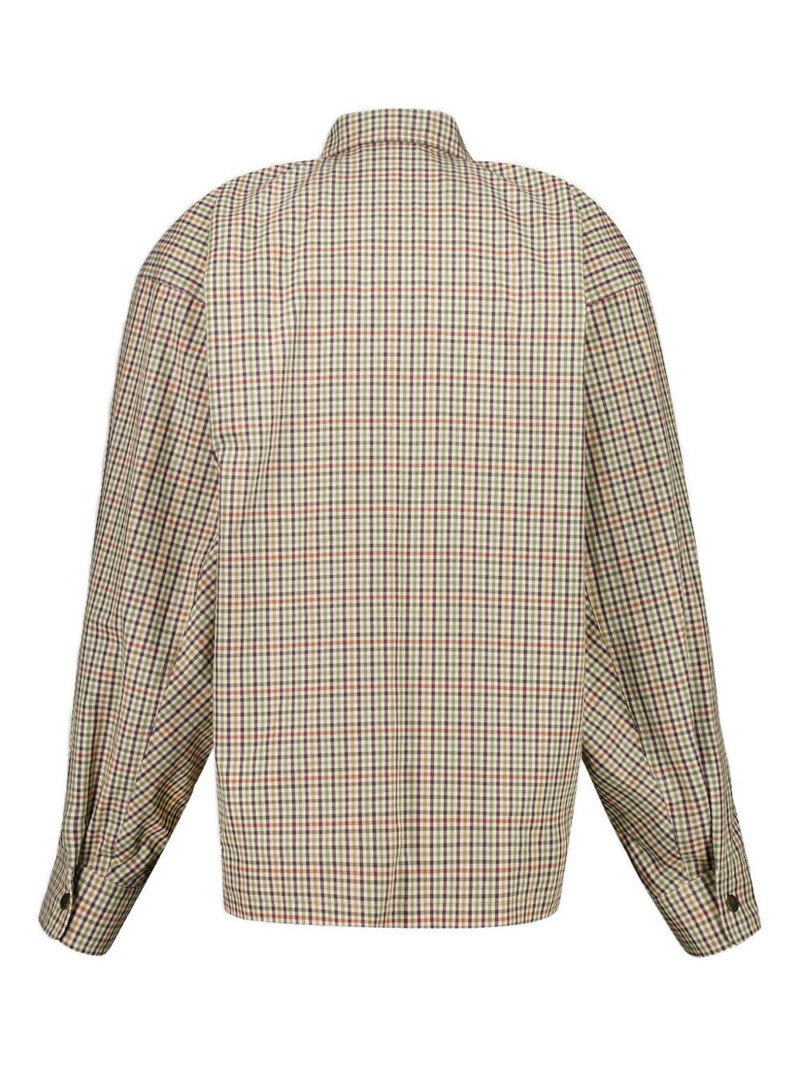 BALENCIAGA check zip-up shirt jacket outlook