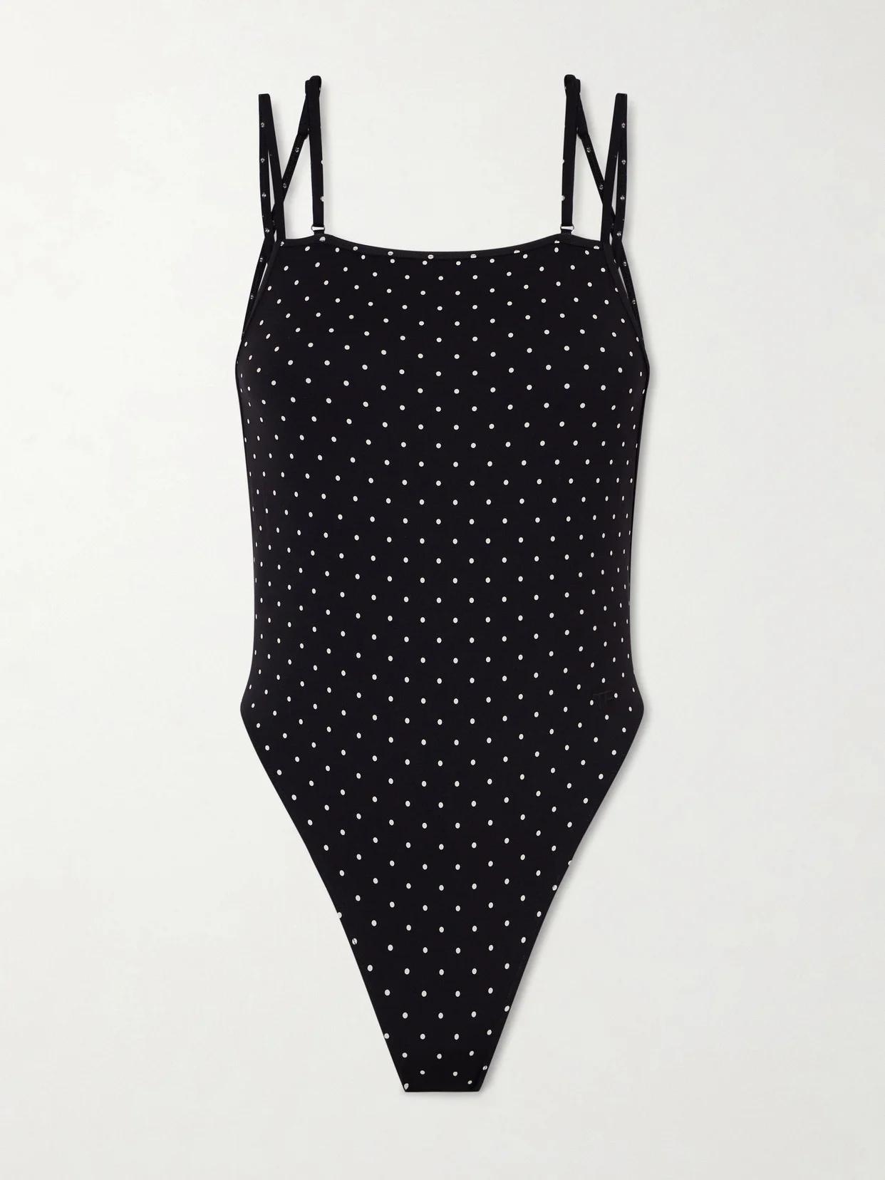 Polka Dot Jersey Swimsuit - 1