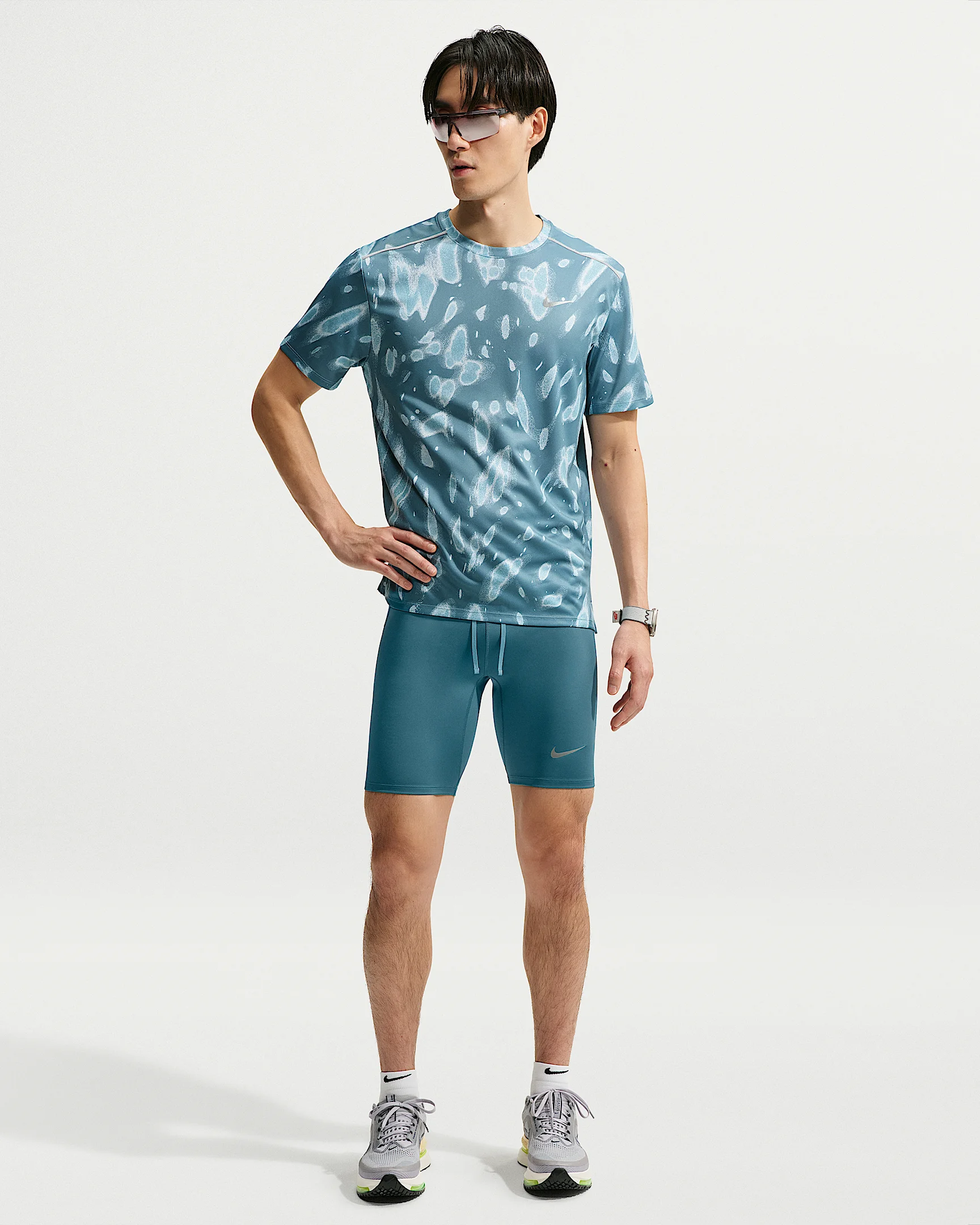 Nike Fast Men's Dri-FIT Brief-Lined Running 1/2-Length Tights - 1