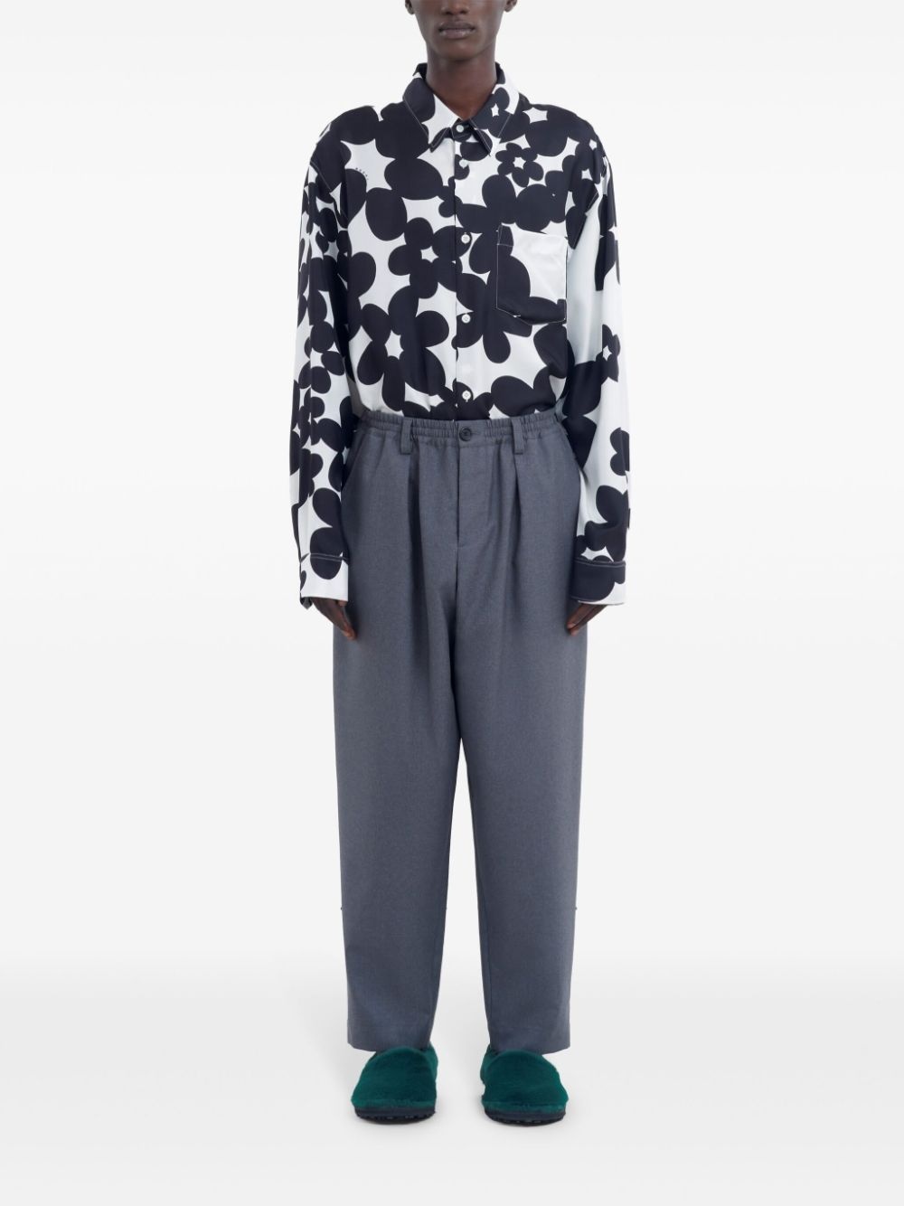 elasticated waistband trousers - 3
