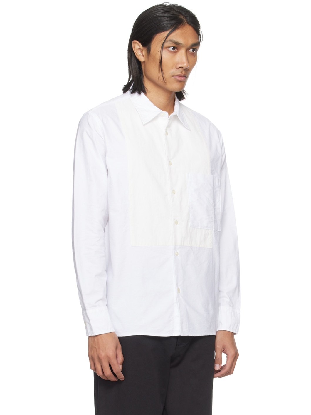 White Bib Front Shirt - 2