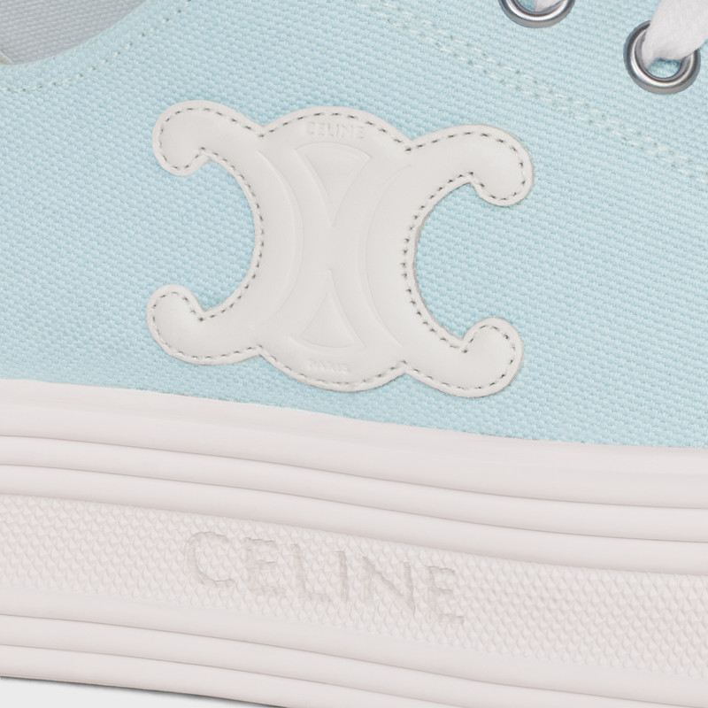 JANE LOW LACE-UP SNEAKER in CANVAS AND CALFSKIN 5