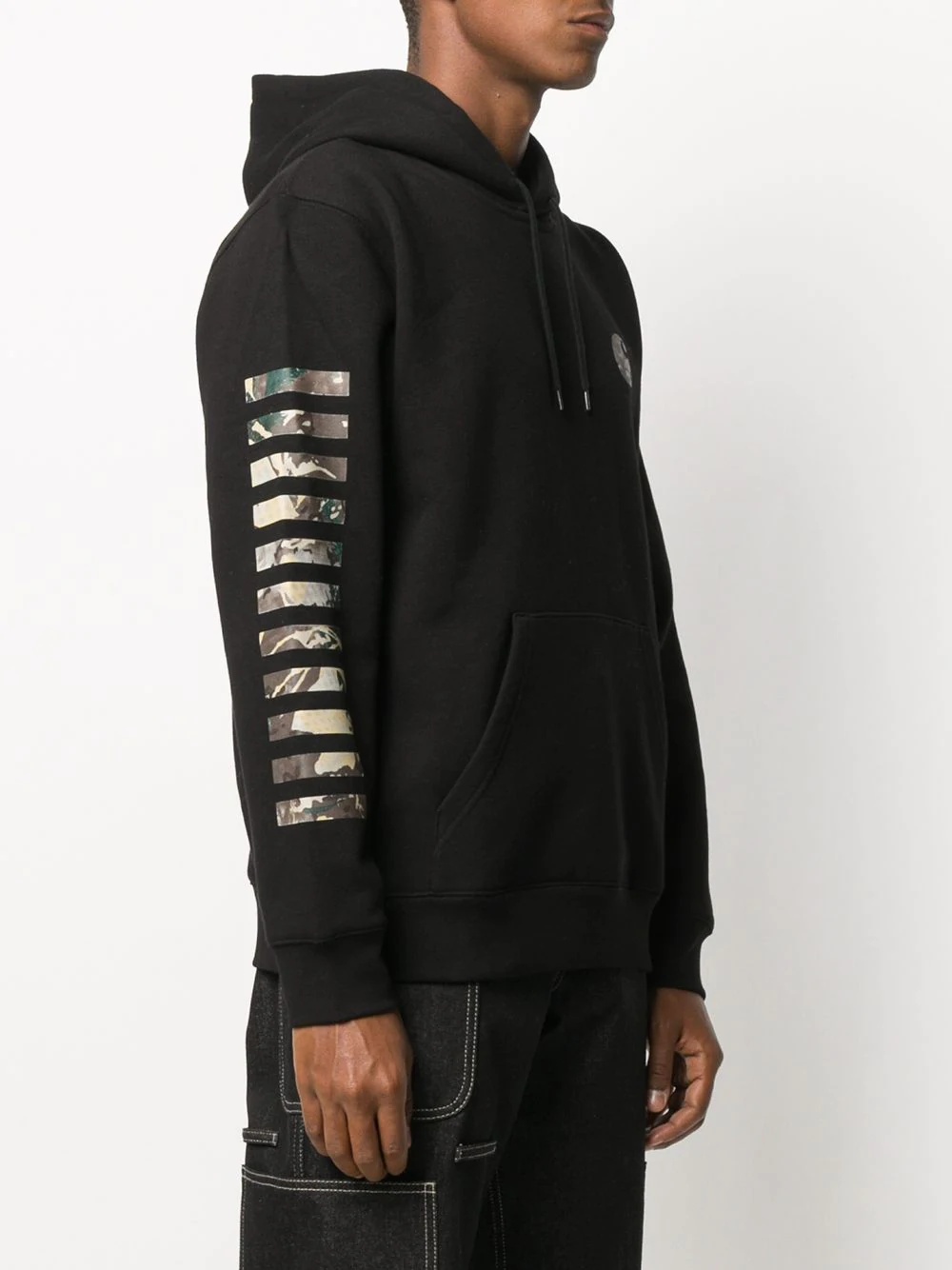 black graphic-print hoodie - 4