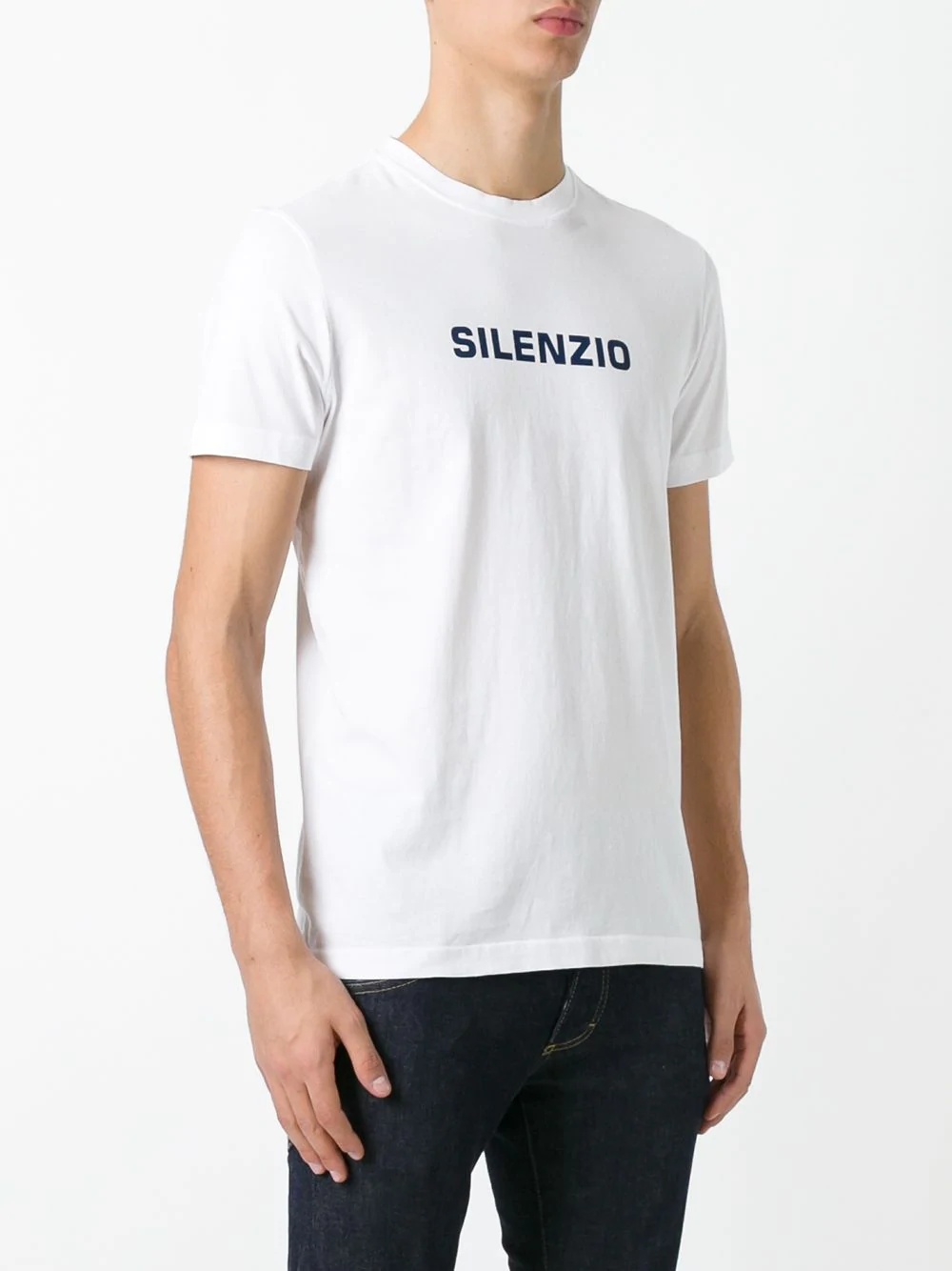 'Silenzio' print T-shirt - 3