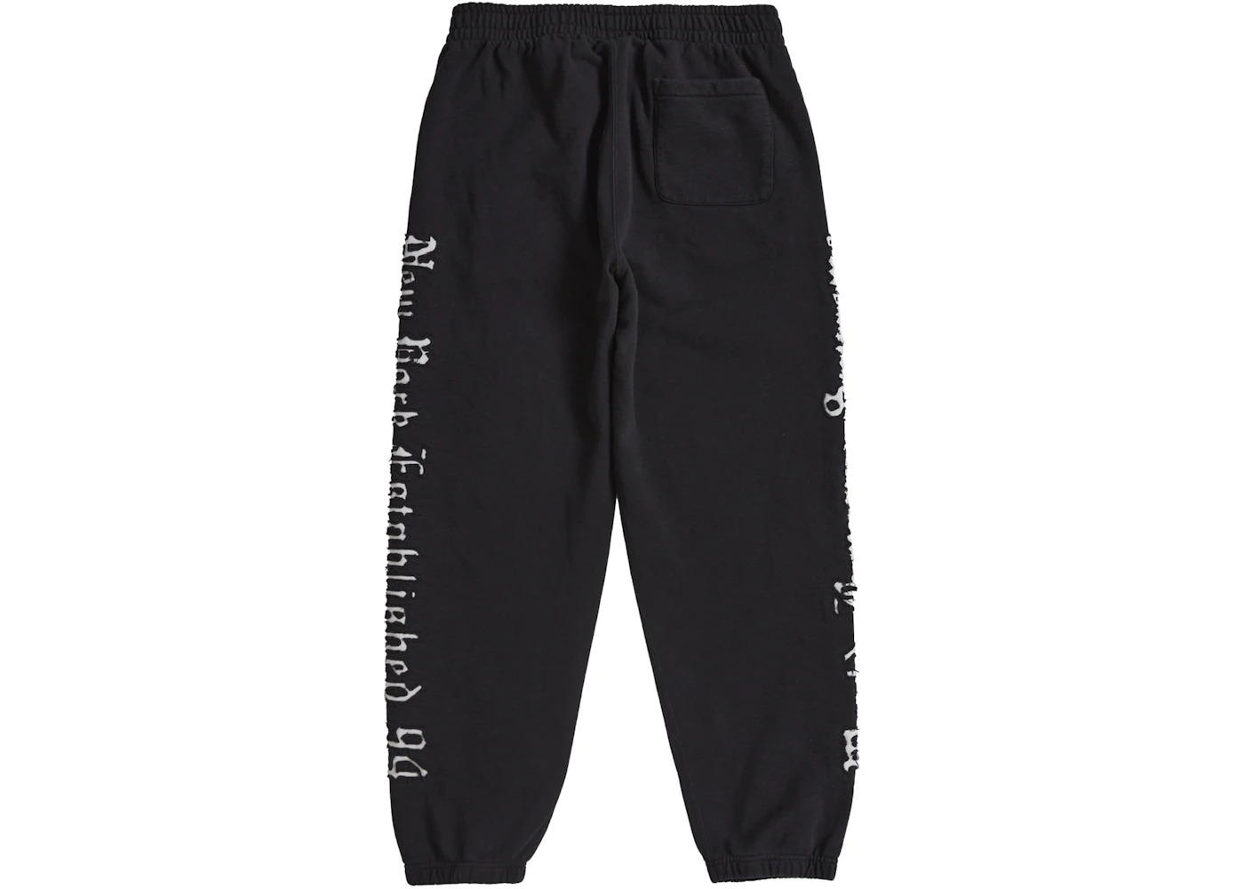 Supreme Contrast Cutout Sweatpant Black - 3
