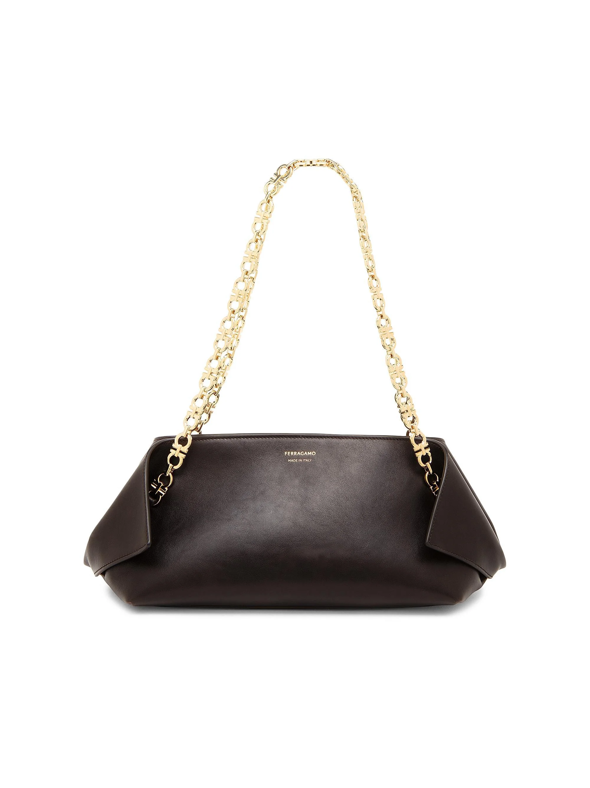 Women's Extra-Small Scarf Leather Shoulder Bag - Testa Di Moro Al Campione - 1