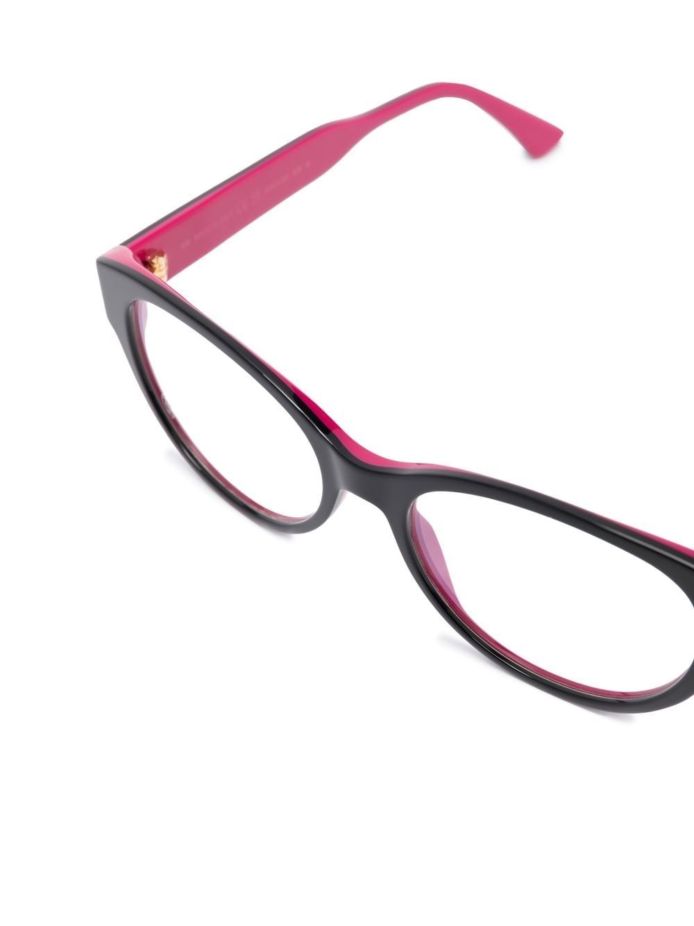 logo-esngraved contrasting cat-eye glasses - 3