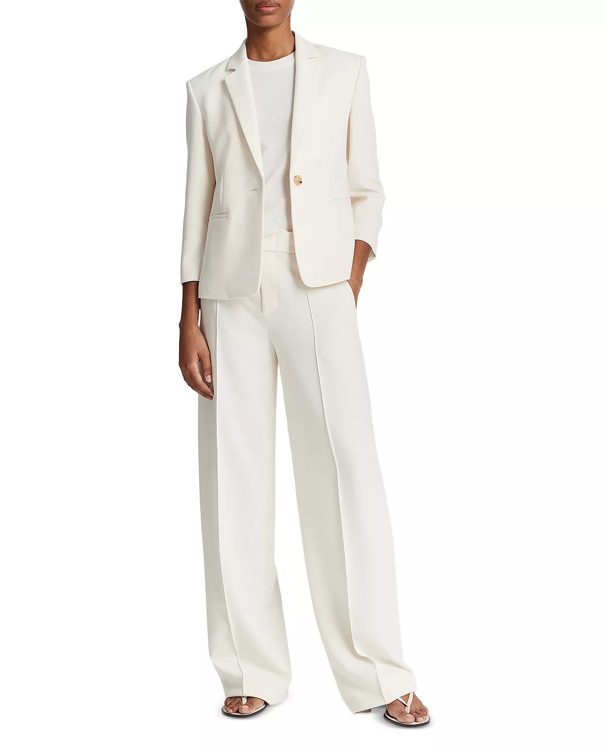 Shrunken One Button Blazer - 2