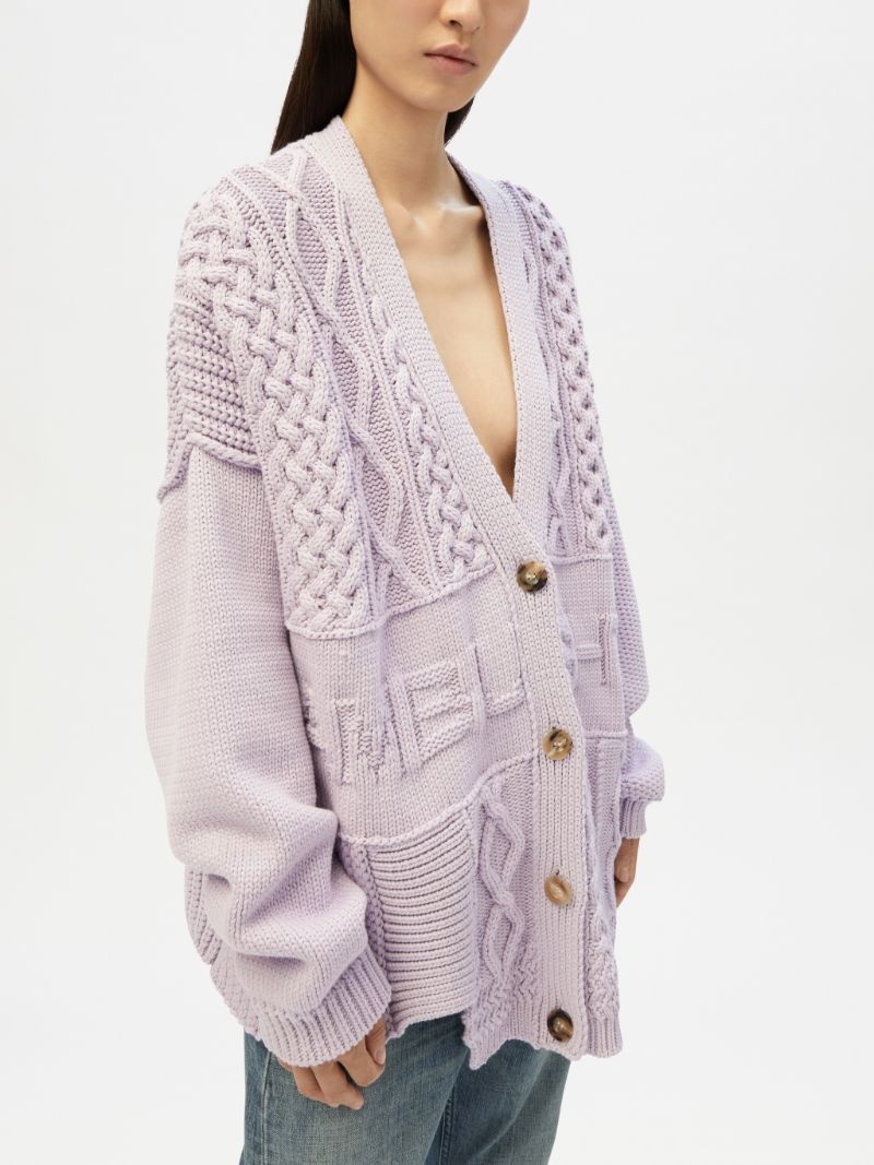 PATCHWORK KNIT CARDIGAN - 6