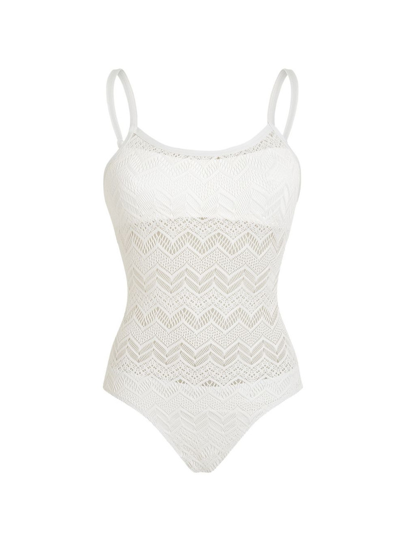 zigzag-pattern swimsuit 1