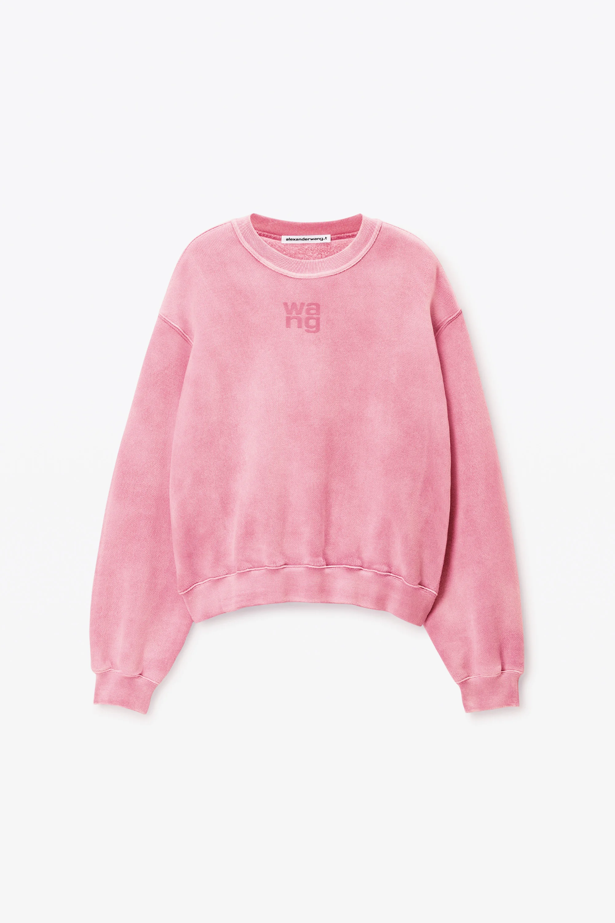Pink Logo Puff Print Sweatshirt - 1