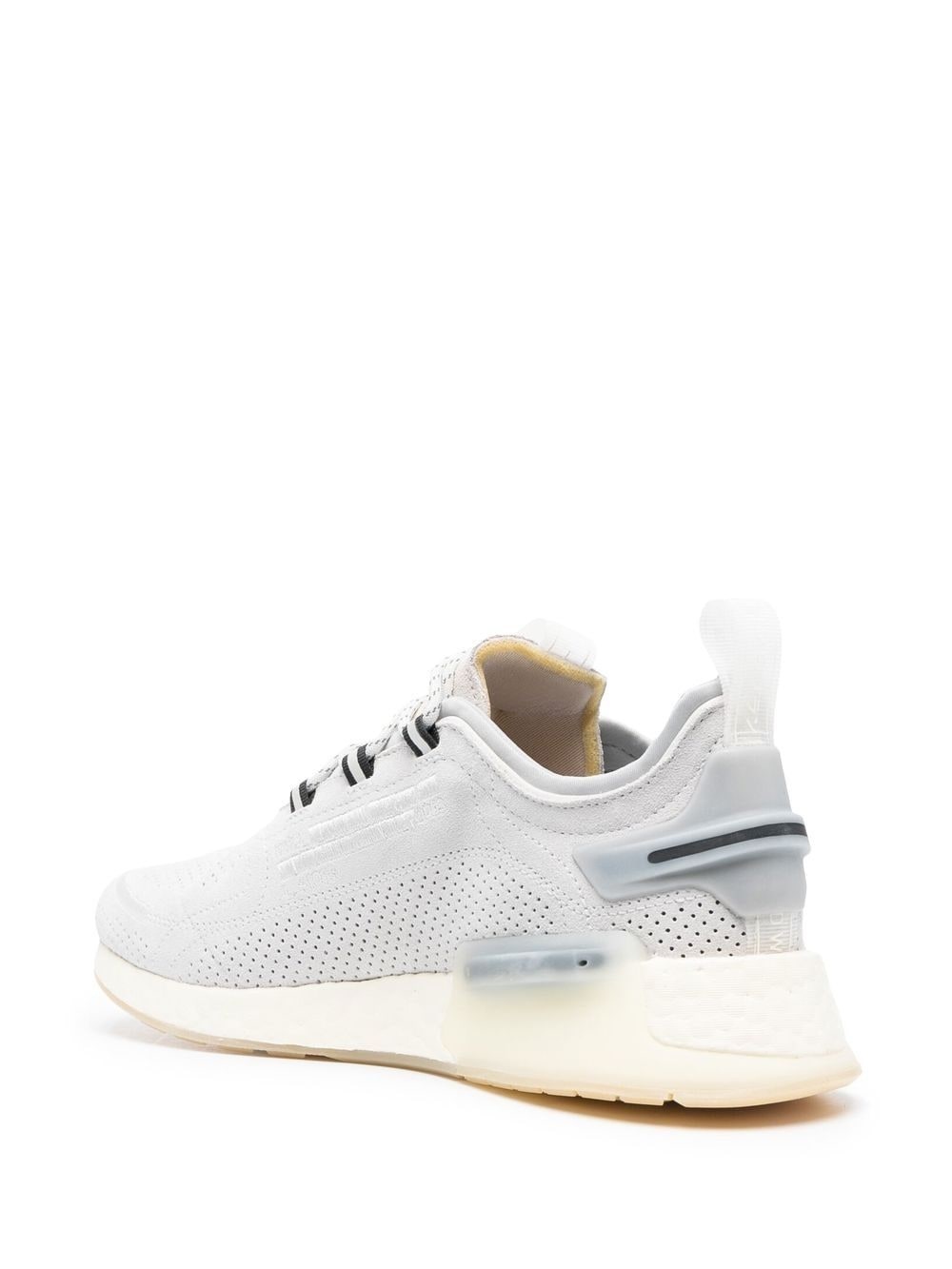 low-top perforated suede sneakers - 3