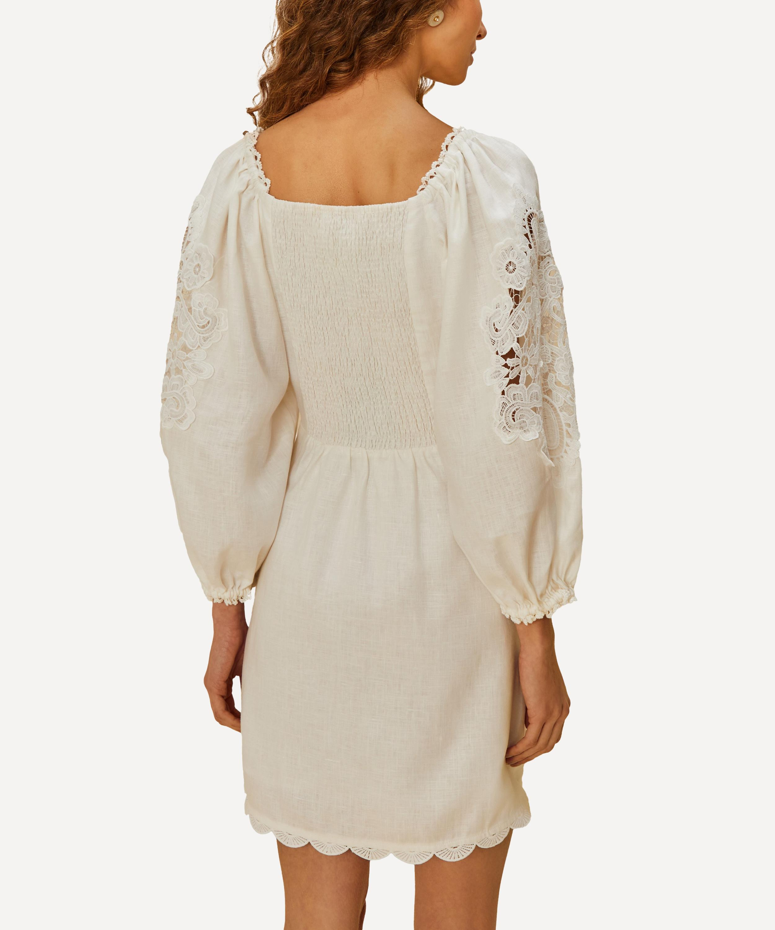 Off-White Embroidered Mini Dress - 2