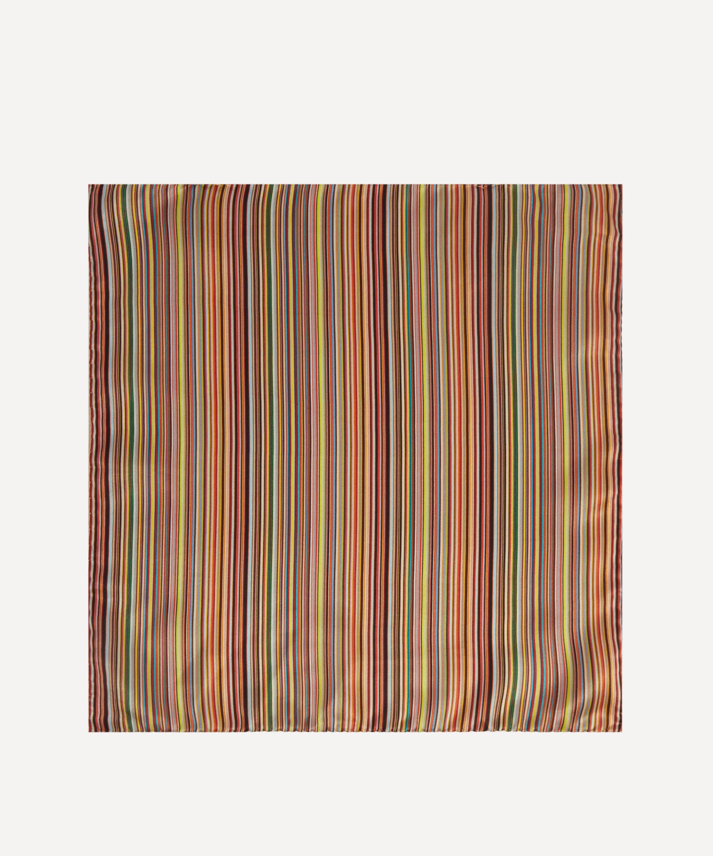 Signature Stripe Silk Pocket Square - 3