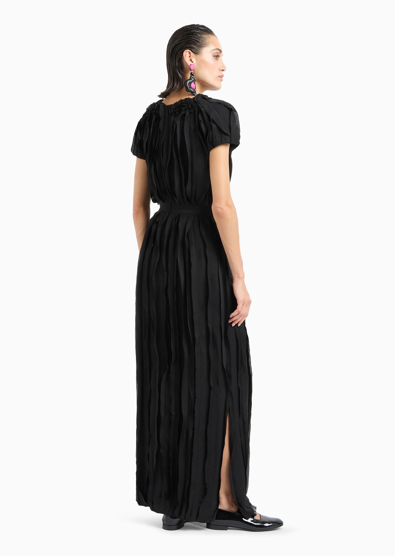 Double silk-georgette long dress - 3