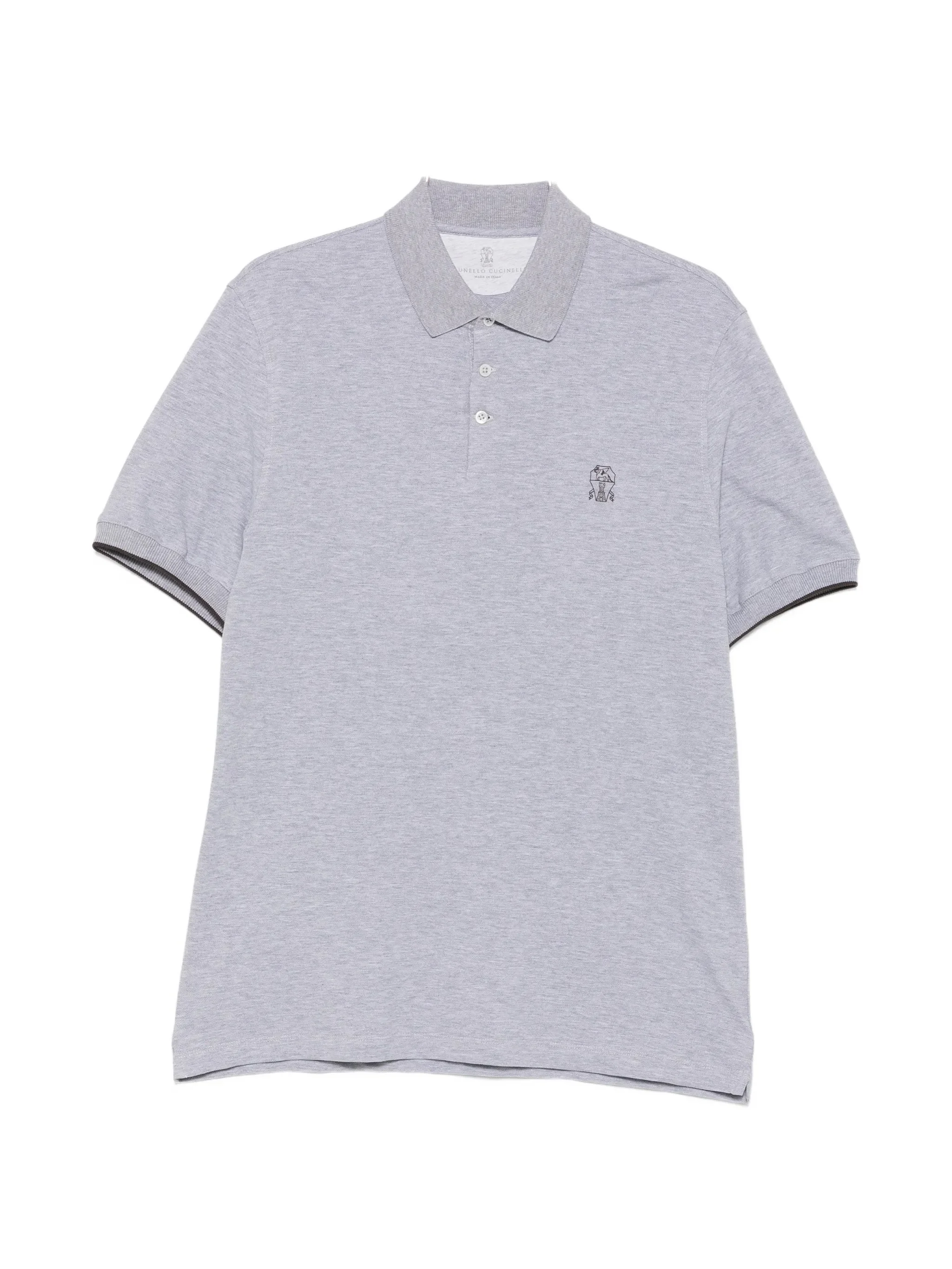 Brunello Cucinelli Logo-embroidered Piqué Polo Shirt - 1