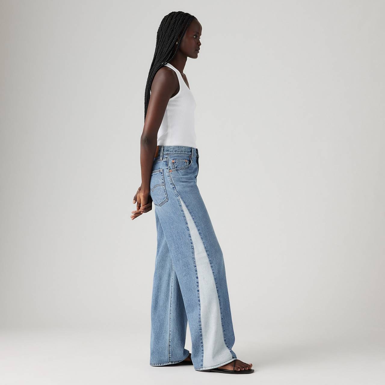 BAGGY DAD PIECED WOMEN'S JEANS - 5