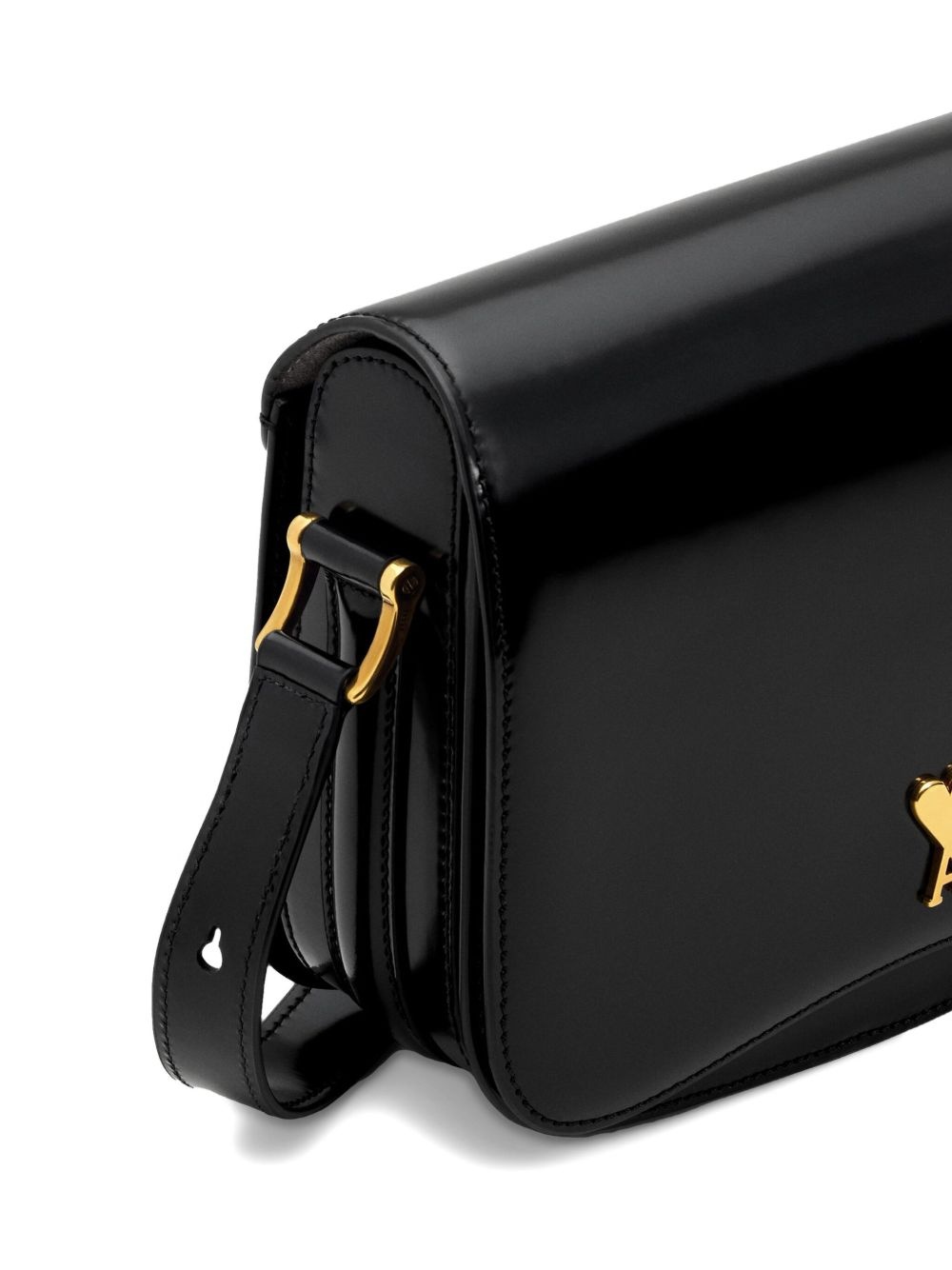heart-motif leather shoulder bag - 6