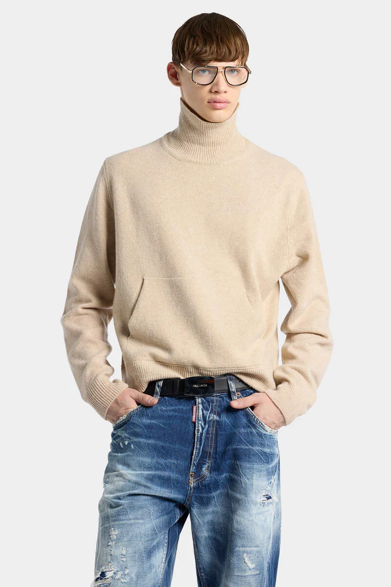 DSQUARED2 SIGNATURE TURTLENECK PULLOVER - 1
