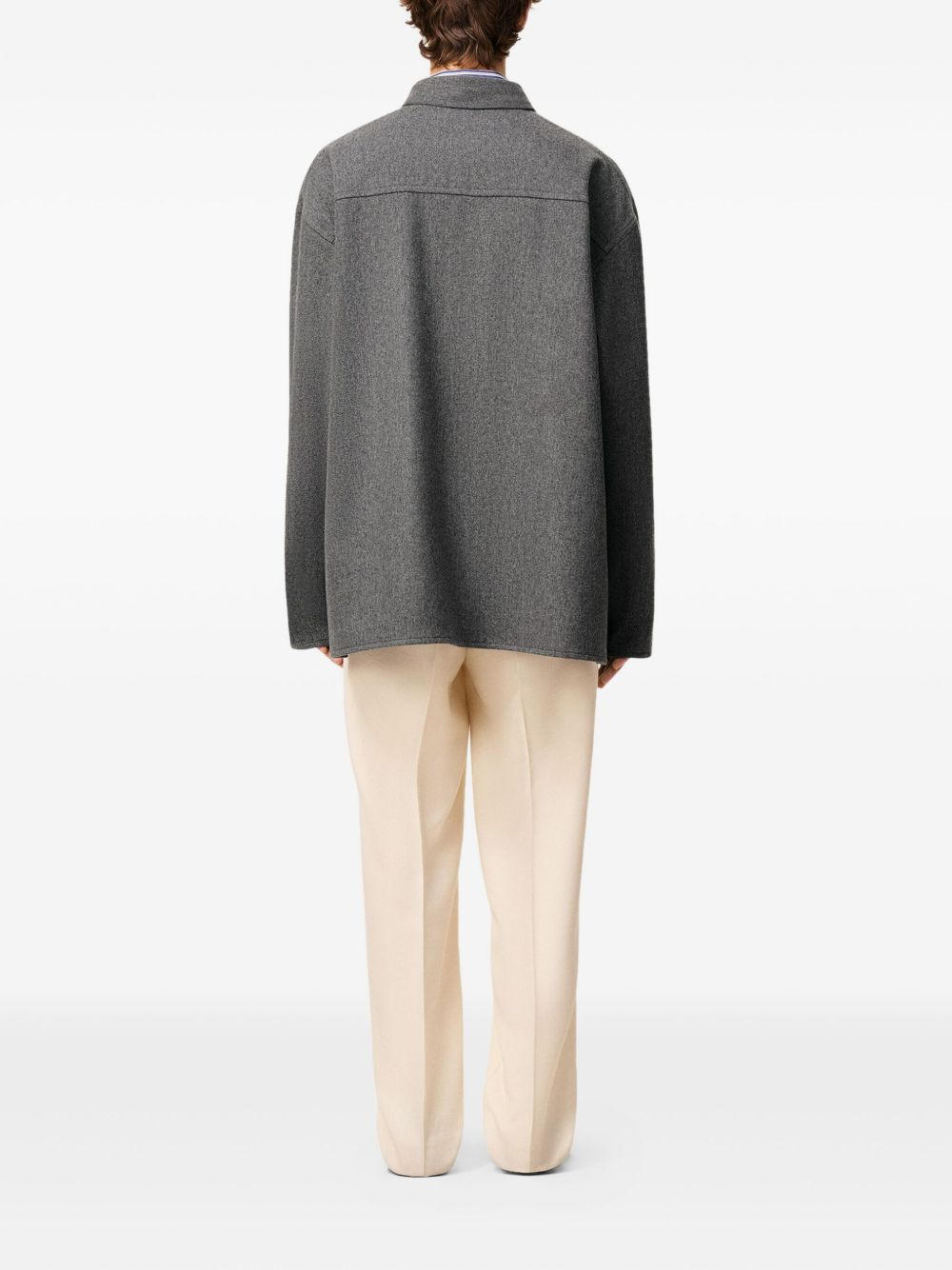 long-sleeved wool polo shirt - 2