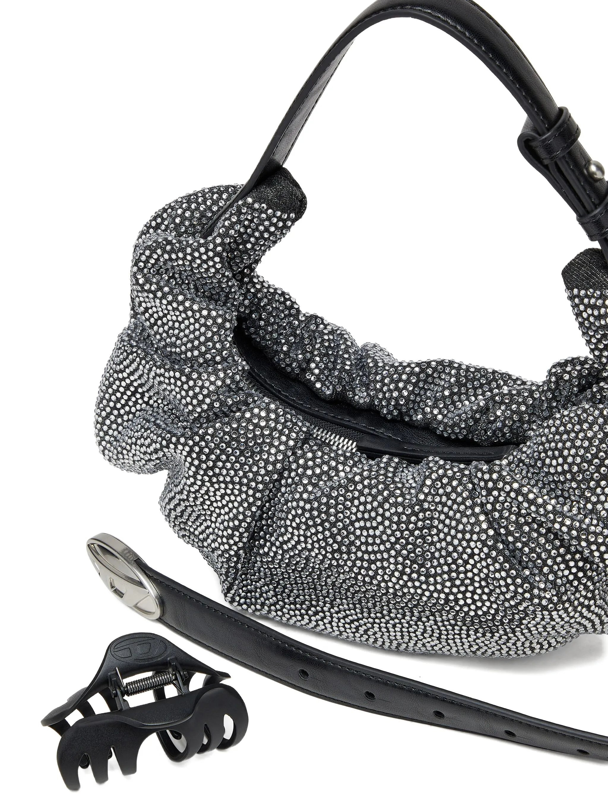 Diesel Small Grab-D Embellished Scrunched Shoulder Bag - 4