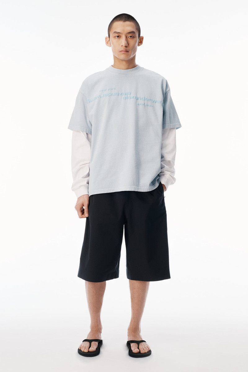 Alexander Wang MIRRORED LOGO SHORT SLEEVE TEE outlook