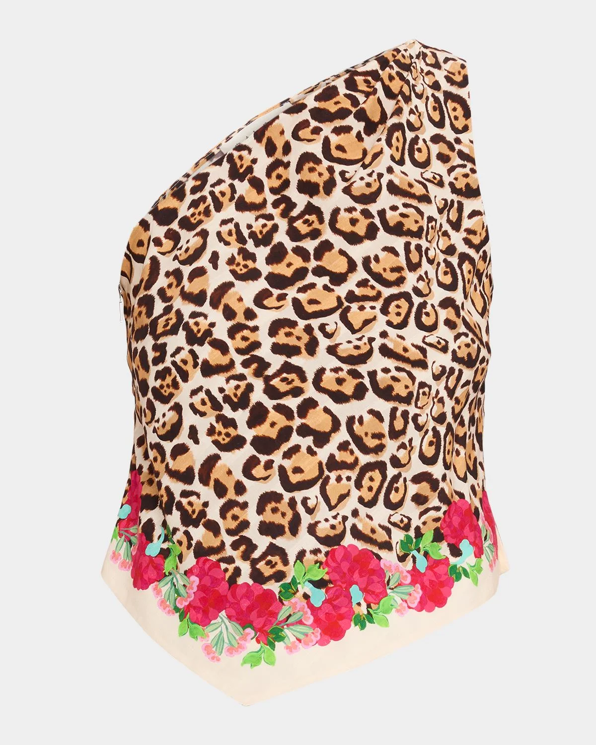 Madeline Printed One-Shoulder Top - 1