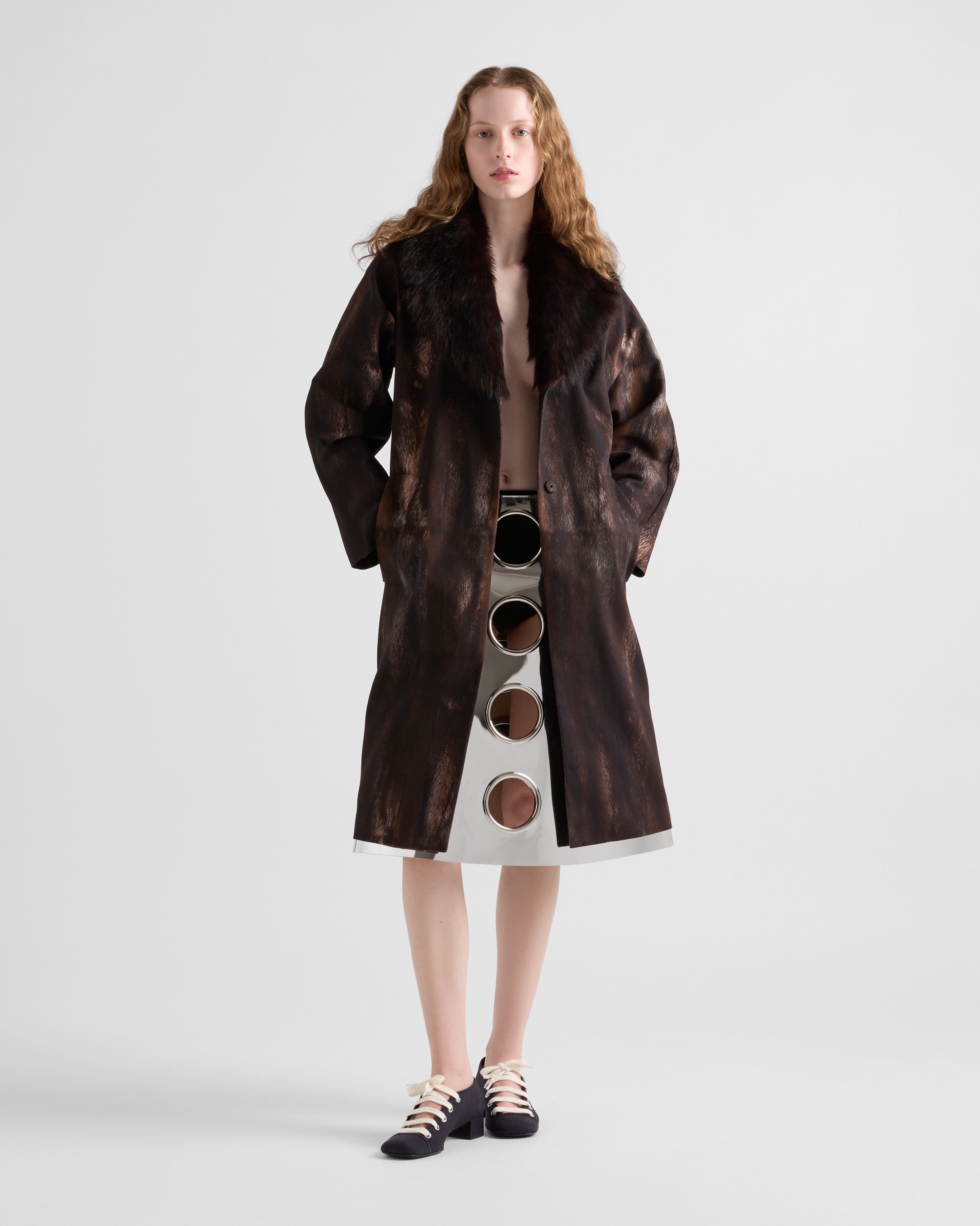 Single-breasted printed drill coat - 2