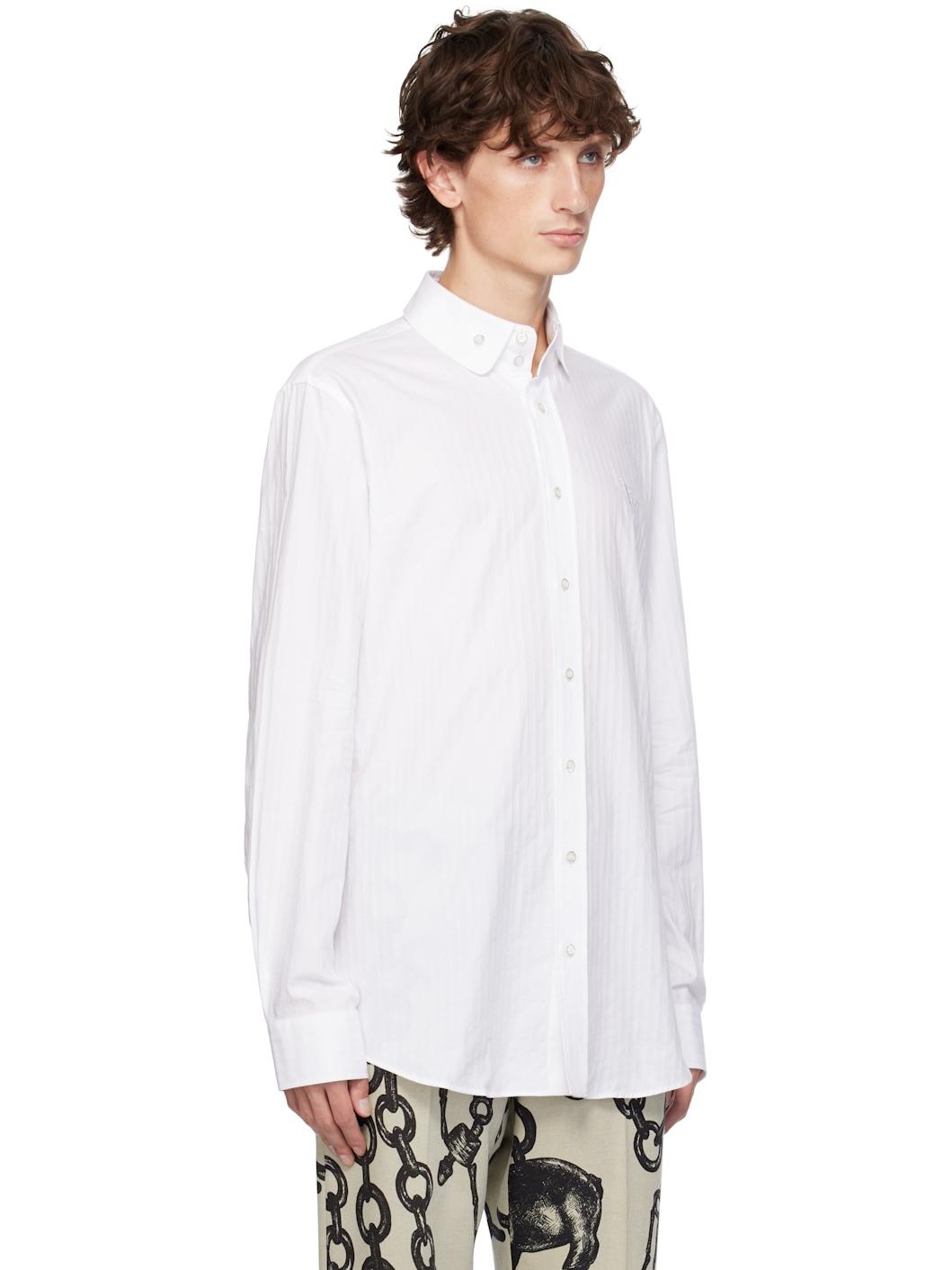 White Two Button Krall Shirt - 2