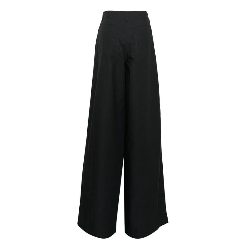 MSGM Black Wide Leg Pants outlook