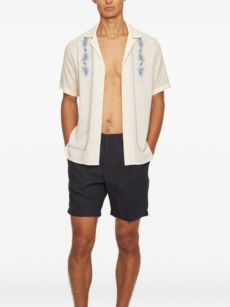 ORLEBAR BROWN mid-rise linen shorts outlook