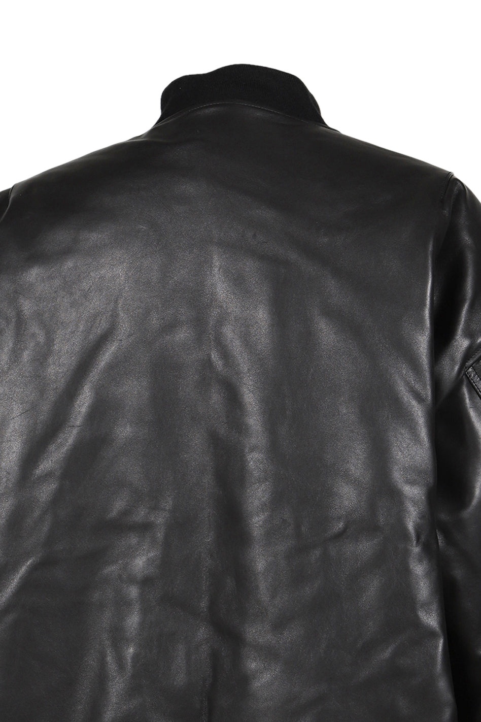 OVERSIZED LEATHER BOMBER JACKET / BLK - 9