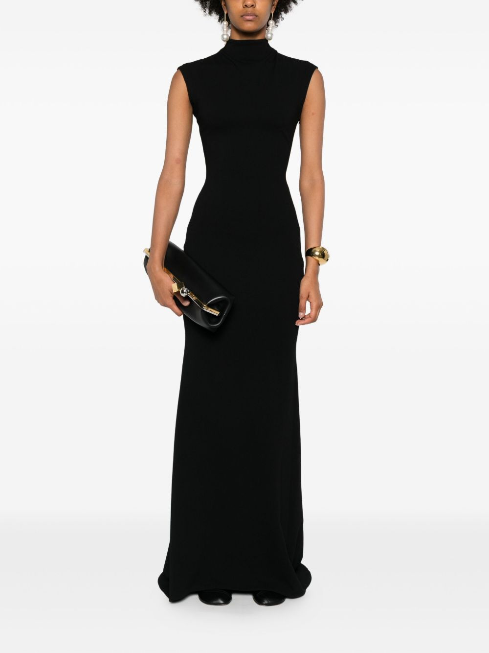 high-neck maxi dress - 2