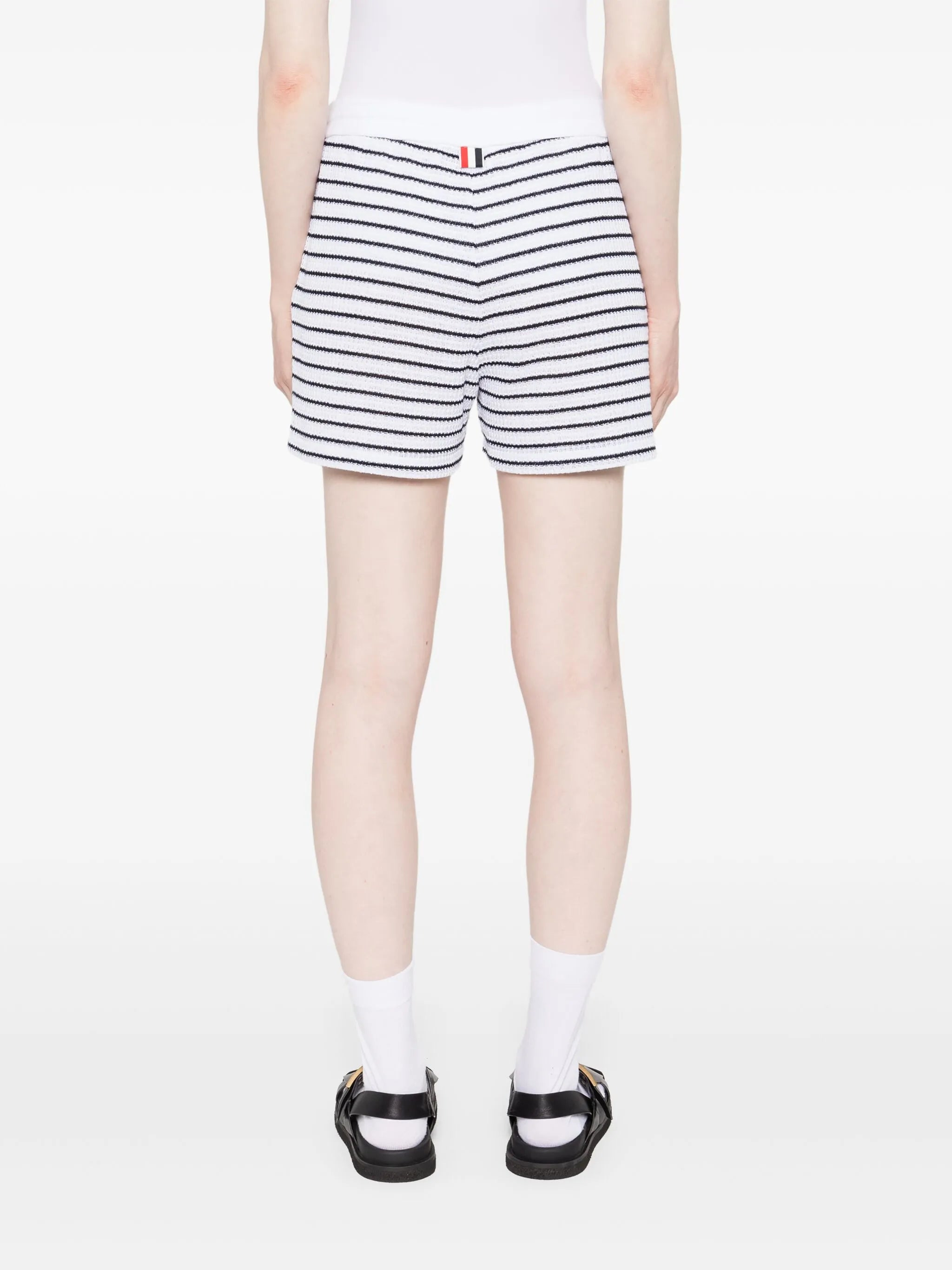 striped cotton shorts - 4