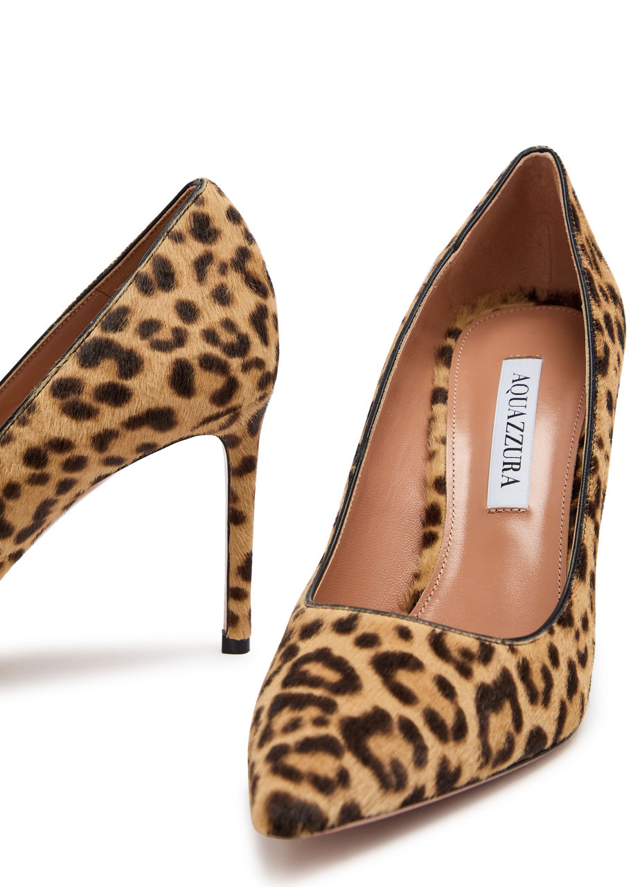 Aquazzura Purist 85 Leopard-print Leather Pumps - 4