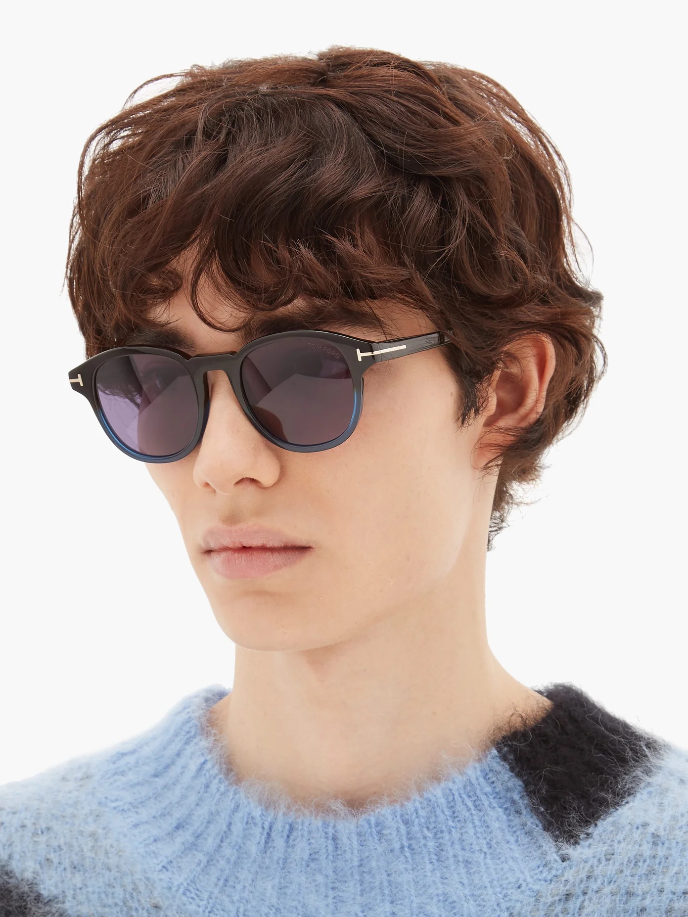 Gradated round acetate sunglasses - 2