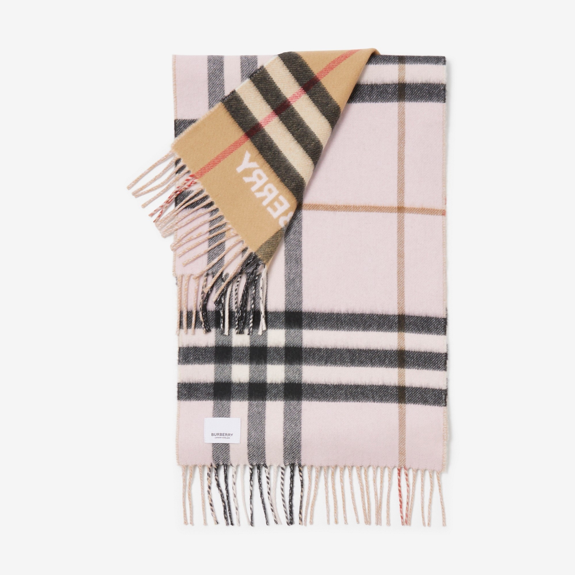 Burberry Contrast Check Cashmere Scarf | REVERSIBLE
