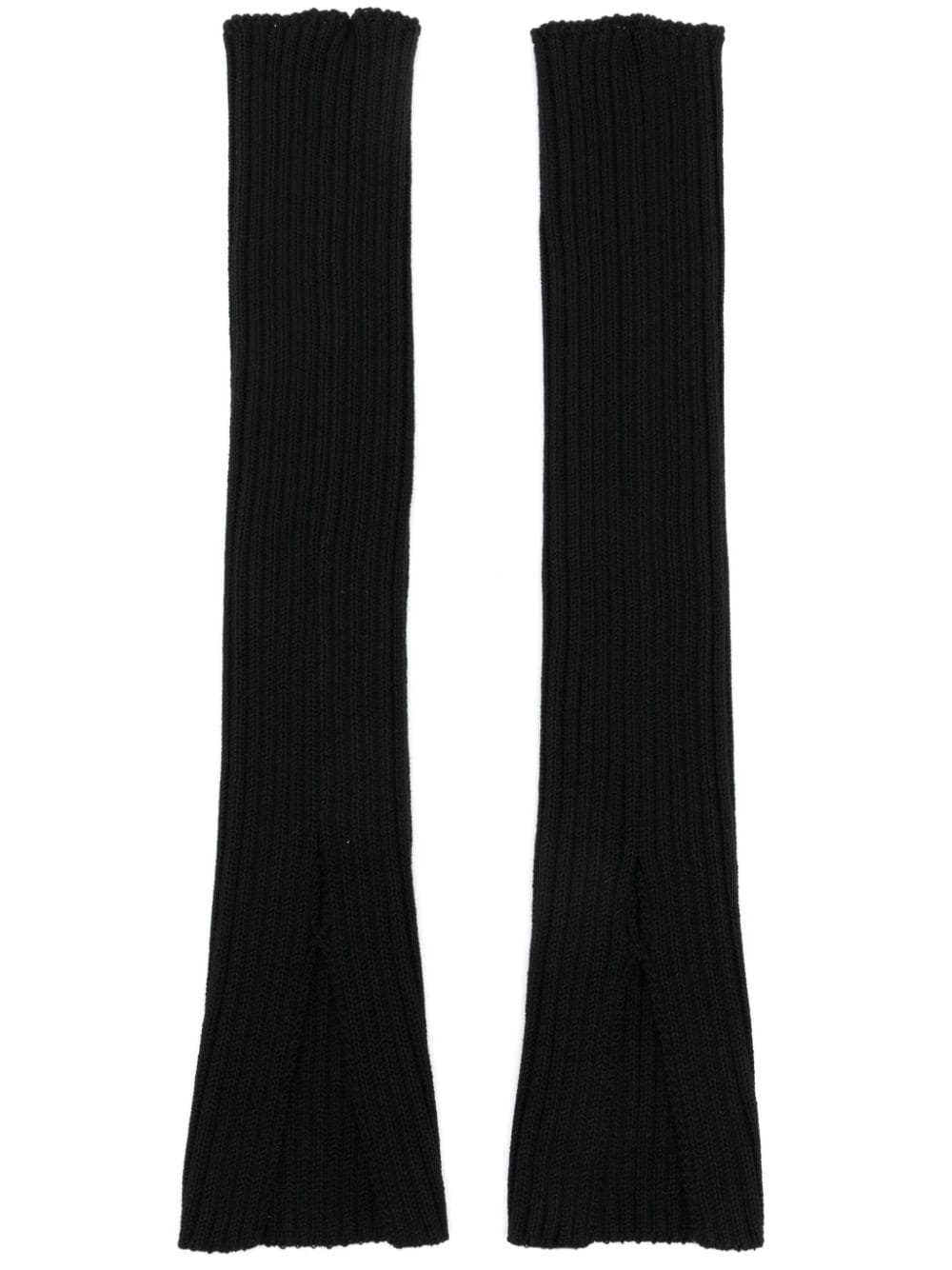 ribbed-knitted arm warmers - 1