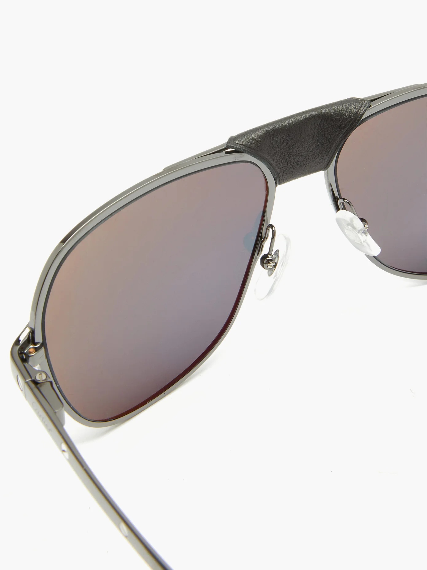 Santos de Cartier aviator metal sunglasses - 4