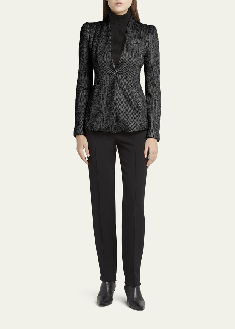 GIORGIO ARMANI Textured Jersey Jacquard Single-Breasted Blazer outlook