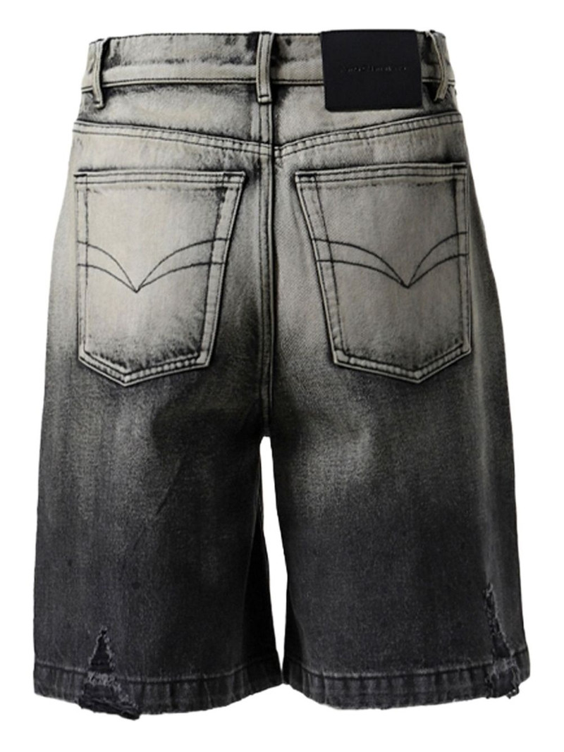FENG CHEN WANG gradient-effect denim shorts outlook