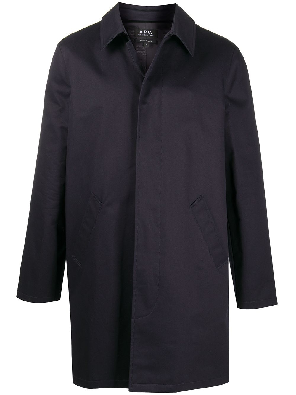 button-up long-sleeved coat - 1