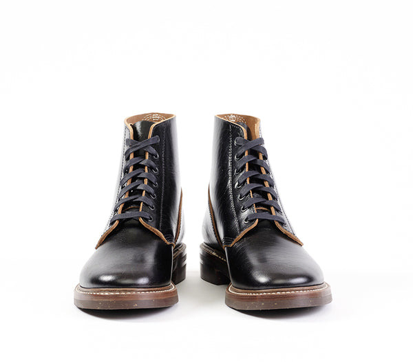 LK-017 M-43 Service Shoes Shinki Hikaku Horsebutt Black - 3