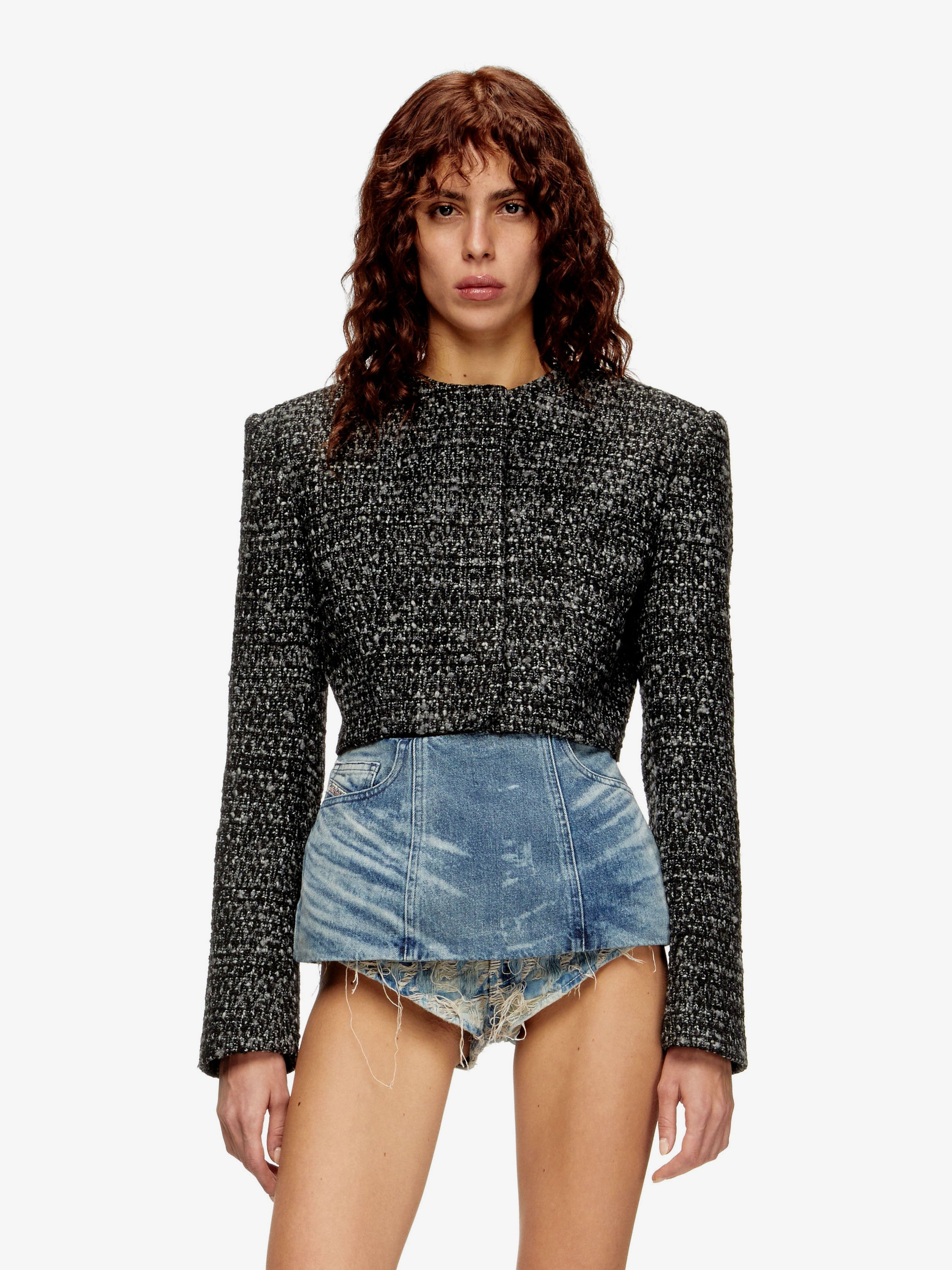 Diesel G-Crop-G Tweed Blazer - 3